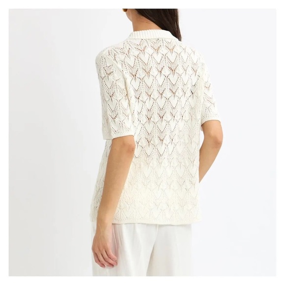 Reiss crochet Off-White Textured Knit Cardigan - Picture 9 of 9